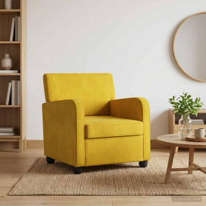 vidaXL Fauteuil Geel fluweel