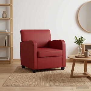 vidaXL Fauteuil Wijnrood Kunstleer