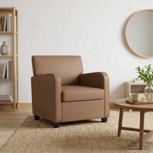 vidaXL Fauteuil Cappuccino Kunstleer