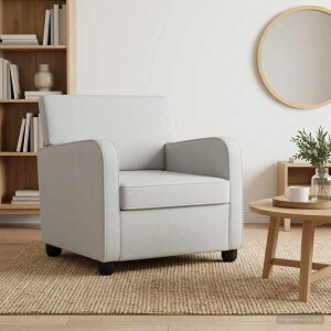 vidaXL Fauteuil Lichtgrijs fluweel