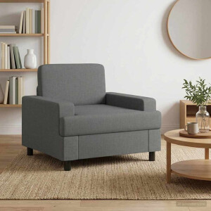 vidaXL Fauteuil Donkergrijs Stof