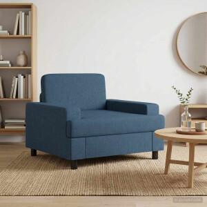 vidaXL Fauteuil Blauw Stof
