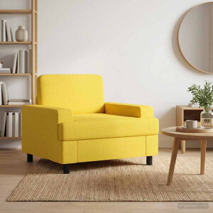 vidaXL Fauteuil Lichtgeel Stof