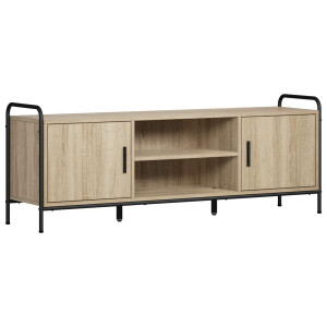 vidaXL Tv-meubel 133 x 33 x 50 cm Sonoma Eiken Bewerkt hout