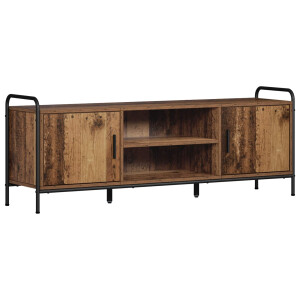 vidaXL Tv-meubel 133 x 33 x 50 cm Oud hout Bewerkt hout