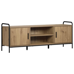 vidaXL Tv-meubel 133 x 33 x 50 cm Artisanaal eiken Bewerkt hout