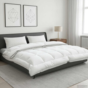 vidaXL Dekbed 220x260 cm 4 seizoenen 200+300 GSM Australisch Wol Wit