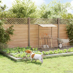 vidaXL Tuin omheining met palen 24 st 35 x 50 cm Gegalvaniseerd staal