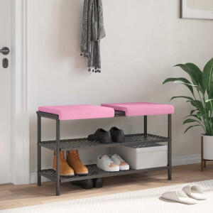 vidaXL Bankkussen 2 st Stof Roze Diepte 35 cm