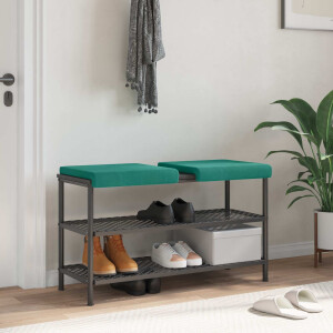 vidaXL Bankkussen 2 st fluweel Turquoise Diepte 35 cm