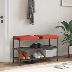 vidaXL Bankkussen 2 st corduroy Rood-oranje Diepte 35 cm