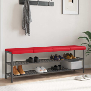 vidaXL Bankkussen 4 st Kunstleer Rood Diepte 35 cm