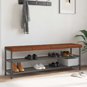 vidaXL Bankkussen 4 st Kunstleer Bruin Diepte 35 cm