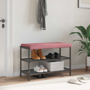 vidaXL Bankkussen fluweel Roze Diepte 35 cm