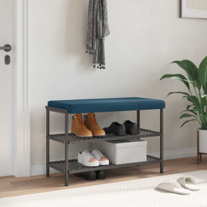 vidaXL Bankkussen fluweel Blauw Diepte 35 cm