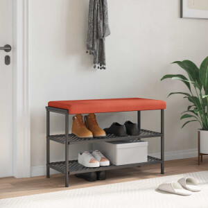 vidaXL Bankkussen corduroy Rood-oranje Diepte 35 cm