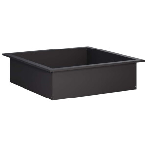 vidaXL Vuurkorfring Zwart 90 x 90 x 25 cm Staal