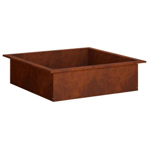 vidaXL Vuurkorfring Roestkleurig 90 x 90 x 25 cm weervast staal