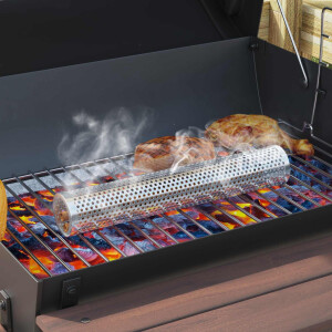 vidaXL Houtskool Grill 75 x 48 x 120 cm zilver