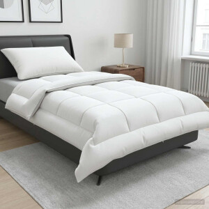 vidaXL Dekbed en Kussen Set 2 pcs 152x203 cm Zomer 200 GSM Wol Wit