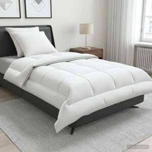 vidaXL Dekbed en Kussen Set 3 pcs 140x220 cm Zomer 200 GSM Wol Wit