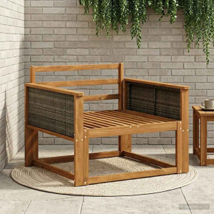 vidaXL Buiten Midden Sofa Massief Acaciahout Naturel
