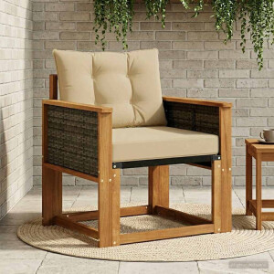 vidaXL Buiten Midden Sofa Massief Acaciahout Naturel