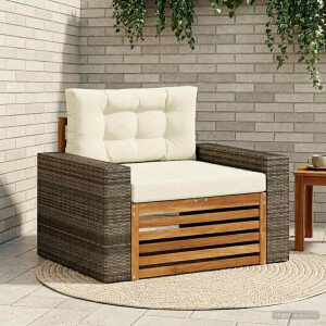 vidaXL Buiten Midden Sofa Massief Acaciahout Naturel