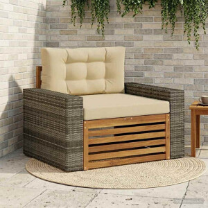 vidaXL Buiten Midden Sofa Massief Acaciahout Naturel