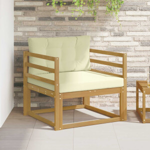 vidaXL Buiten Midden Sofa Polyester Wit