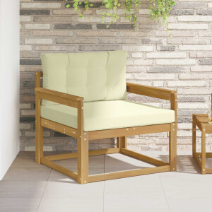 vidaXL Buiten Midden Sofa Polyester Wit