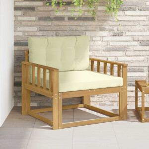 vidaXL Buiten Midden Sofa Polyester Wit
