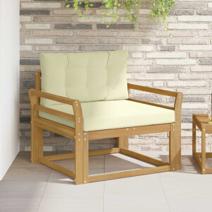 vidaXL Buiten Midden Sofa Polyester Wit