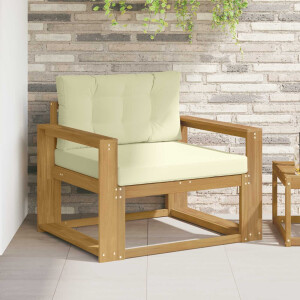vidaXL Buiten Midden Sofa Polyester Wit
