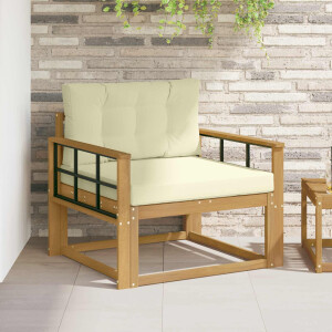 vidaXL Buiten Midden Sofa Polyester Wit
