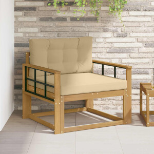 vidaXL Buiten Midden Sofa Polyester Wit