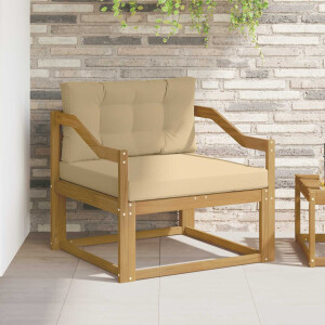 vidaXL Buiten Midden Sofa Polyester Wit