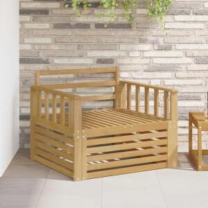 vidaXL Tuinbank Massief Acaciahout Wit