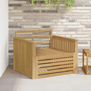 vidaXL Tuinbank Massief Acaciahout Wit