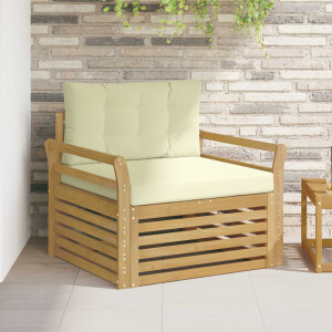 vidaXL Tuinbank Polyester Wit