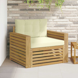 vidaXL Tuinbank Polyester Bruin en crèmekleurig