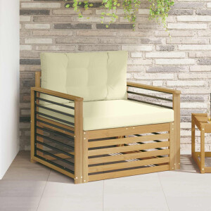 vidaXL Tuinbank Polyester Wit