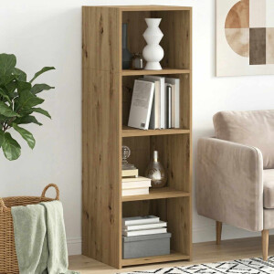 vidaXL Hoge kast Artisanaal eiken 40 x 41 x 124 cm Bewerkt hout
