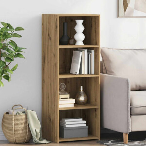 vidaXL Hoge kast Artisanaal eiken 45 x 41 x 124 cm Bewerkt hout