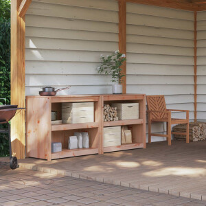 vidaXL Buitenkeukenkast MEPPEL 2 pcs Natuurlijk Douglas