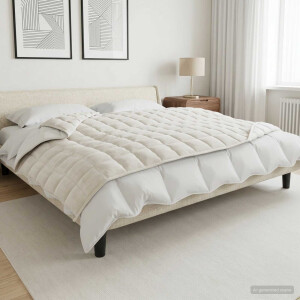 vidaXL Verzwaringsdeken Wit 135 x 200 cm 6 kg 100% Katoen 205T