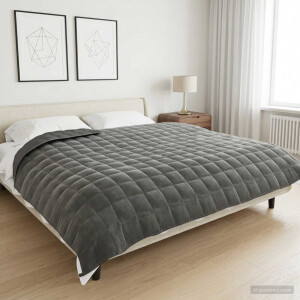 vidaXL Verzwaringsdeken Antraciet 220 x 240 cm 15 kg 100% Katoen 205T