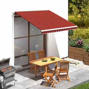 vidaXL Vervangende oplossing doek Oranje en Bruin 300 x 250 cm Canvas