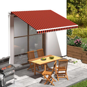 vidaXL Vervangende oplossing doek Oranje en Bruin 350 x 250 cm Canvas