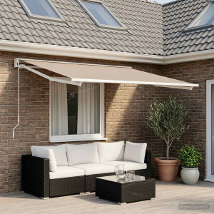 vidaXL Vervangingsdoek voor zonnescherm Beige 300 x 200 cm Polyester